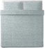 TRÄDKRASSULA غطاء لحاف و ٢ غطاء مخدة, أبيض/أزرق, ‎240x220/50x80 سم‏ - IKEA