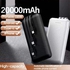 Portable Trio 20000MAH Power Bank WITH 3 CABLES With USB C & MICRO INPUT OUTPUT - BLACK