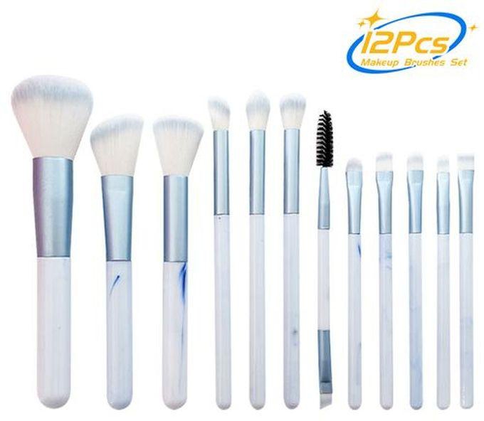 Fashion Cosmetic Makeup Brush Set Powder Brushes 12 Pcs Blue