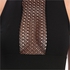 MISSGUIDED DE907754 High Neck Fishnet Insert Bodycon Dress for Women - Black