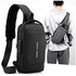 USB Charging Sport Sling Anti-Theft Shoulder Bag, Anti Theft Crossbody Waterproof Sling Bag Men, Chest Daypack with USB Charging Port