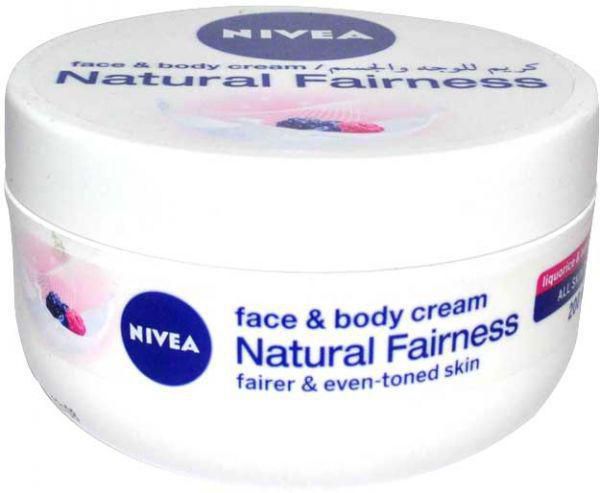 Nivea Natural Fairness Face & Body Cream, 50ml