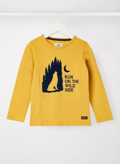 Kids/Teen Slogan Print T-Shirt Yellow