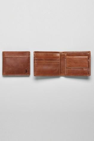 Tan Leather Two Fold Wallet