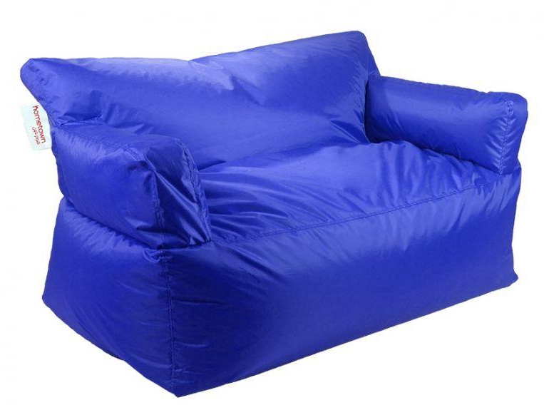 Homztown X Large Sofa Bean Bag PVC 83 ×137 × 92 cm Blue H-33384