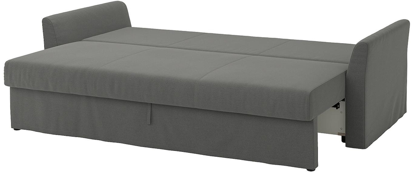 HOLMSUND 3-seat sofa bed - Borgunda dark grey