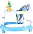 Baby Foldable Walker With Attractive Toy, Smooth Movement, Easy To Carry Little Baby - White/Blue/Yellow