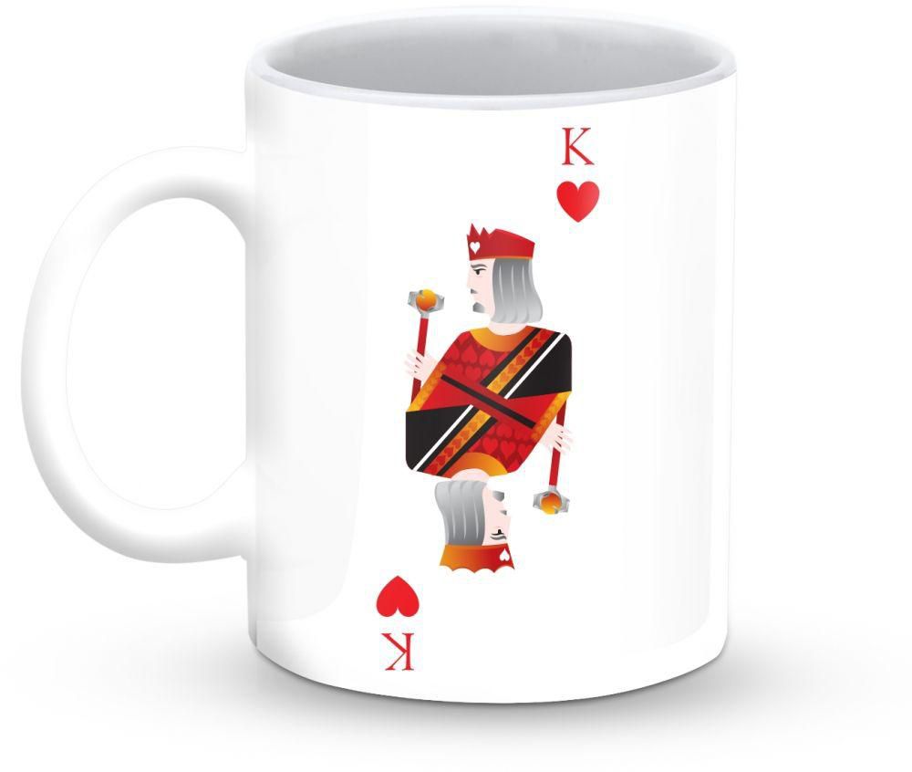 Stylizedd Mug 11oz Ceramic Mug King of Hearts