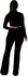 Black Mixed High Neck Two Pieces Wear For Women