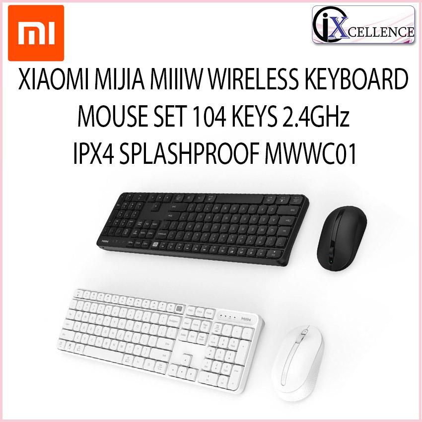 Mijia Miiiw Xiaomi Wireless Keyboard Mouse Set IPX4 MWWC01 (Black)