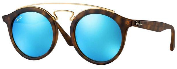 Ray-Ban Ray-Ban® Sunglasses - Gatsby I Round Double Bridge Blue Flash Mirror Lens