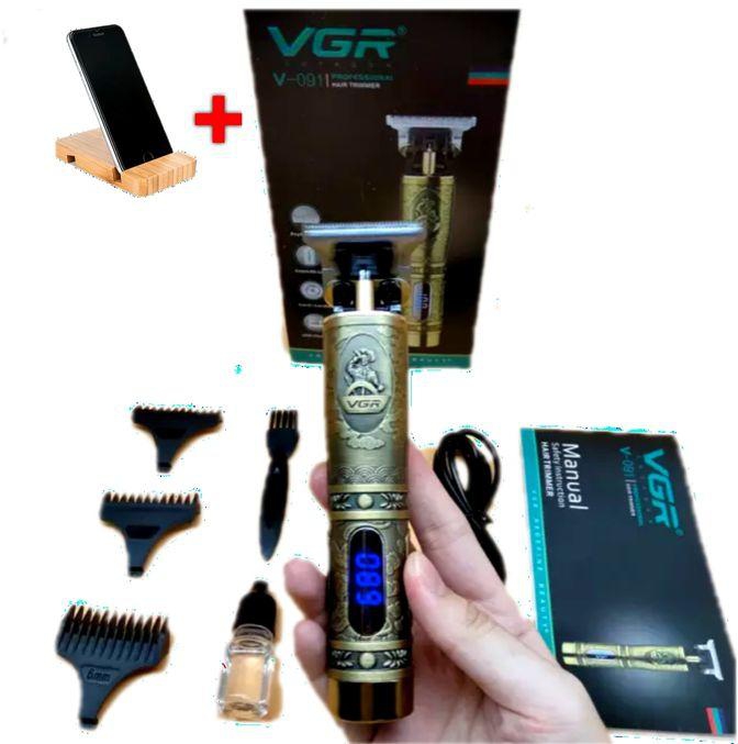 VGR V-091-Rechargeable Hair Trimmer + Free Mobile Holder