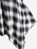 Plus Size Lace-up Plaid Handkerchief Top with Lace - M | Us 10