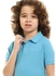 TED MARCHEL Boys Cotton Buttoned Neck Half Sleeves Polo Shirt 6 Blue617100