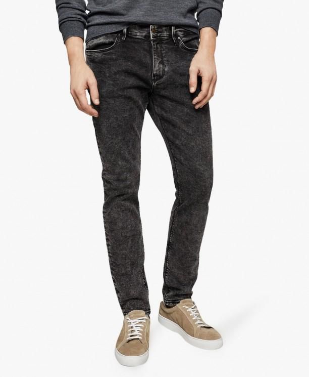 Dark Grey and Black Skinny Vintage Wash Jude Jeans