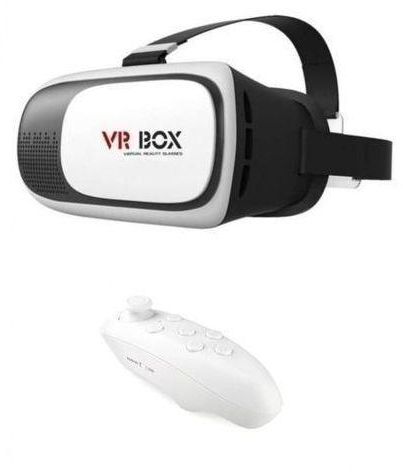 Generic 3D VR BOX Virtual Reality For IOS/Android - White+Wireless Bluetooth VR BOX Remote Gamepad Controller 2