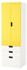 STUVAStorage combination w doors/drawers, white, yellow