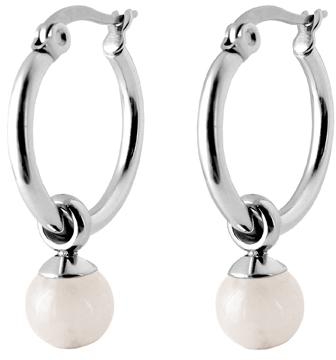 Coco88 Serenity Collection White Natural Stones Jade Earings