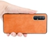 For Oppo Find X2 Neo Sewing Cow Pattern Skin PC + PU + TPU Case(Orange)