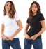 Karma Pack Of (2) Women Cotton Body Line Half Sleeve Undershirt