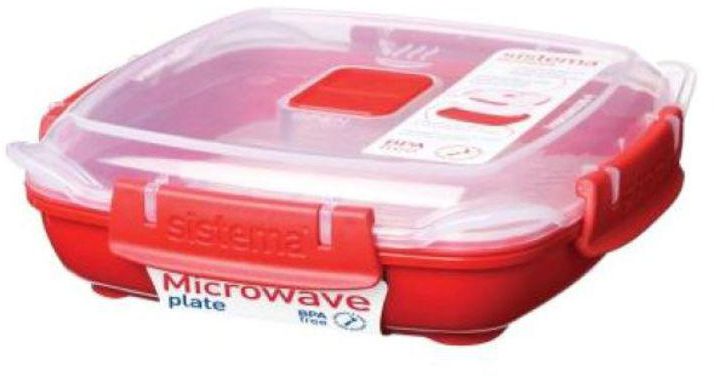 Microwave Safe Food Container Red/Clear