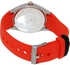 ساعة فيراري رياضية رجالي Ferrari Men's FW01 Red Rubber Analog Quartz Watch with Red Dial