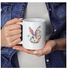 Floral Rabbit Coffee Mug Multicolour
