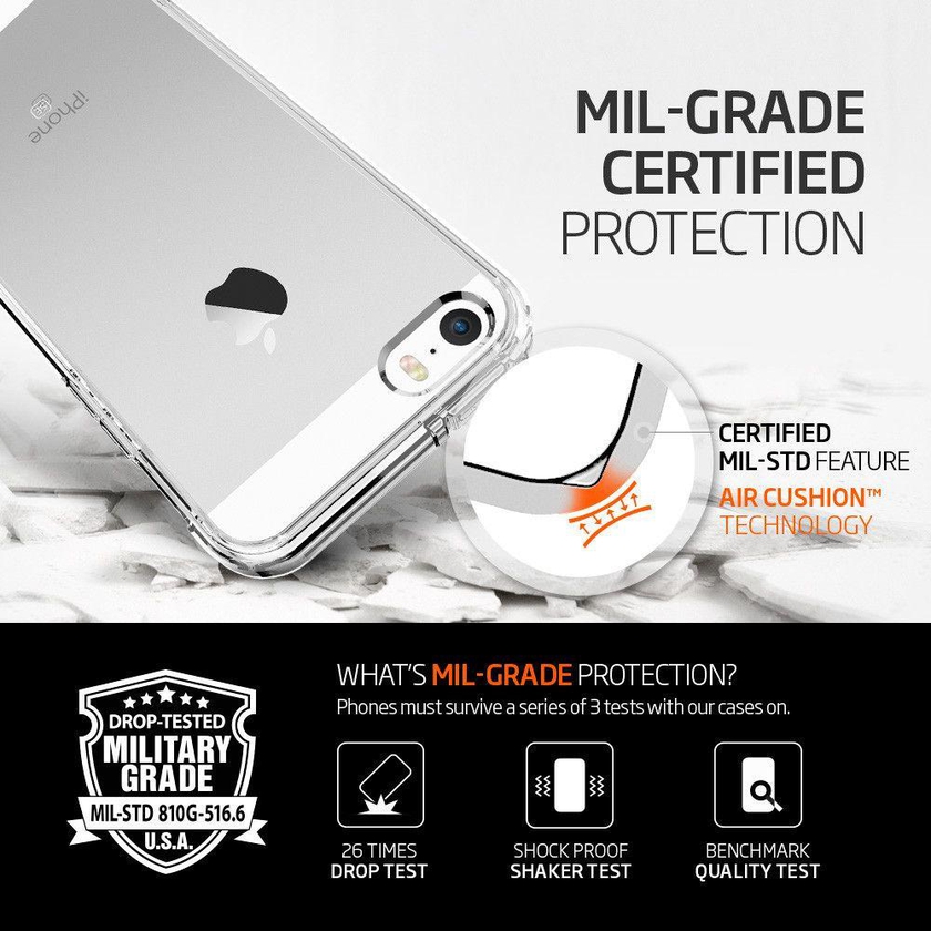 Spigen iPhone SE / 5S / 5 Ultra Hybrid cover / case - Crystal Clear