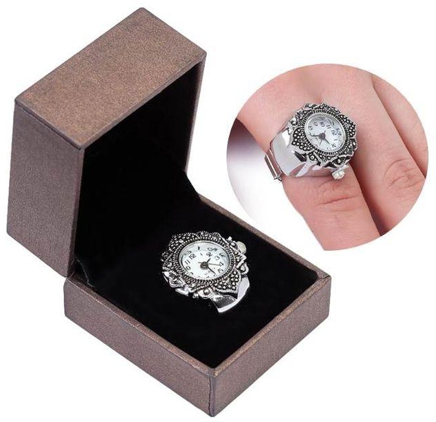 Fashionable ring watch-Casual watch-unisex-stainless Steel Galvanized