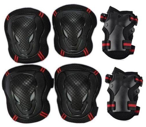 Universal 6 Pack / Skateboarding Sports Protective Gear - Black