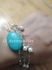 O Accessories Bracelet Turquoise Blue _silver Chains_white Pearls