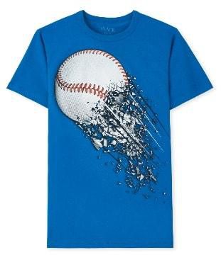 Boys Baseball And Basketball Net Graphic T-shirt