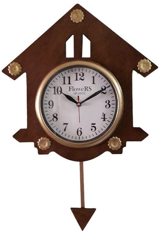 Wooden Pendulum Clock Size 40 X 40 Cm Taiwanese Machine Longer Life