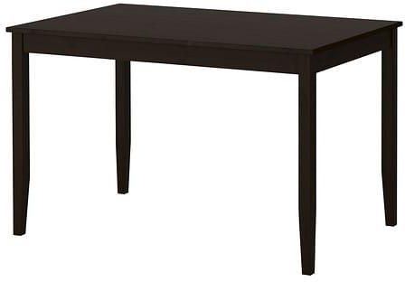 LERHAMN Table, black-brown