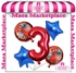 Superhero Spiderman Balloons Bouquet 3rd Birthday 5 Pcs Party Supplies Ribbons Included
