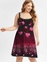 Plus Size Heart Printed Backless Valentines Sleeveless A Line Dress - 5x | Us 30-32