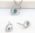 Azora Silver Plated Elegant Swarovski cystal jewelry set