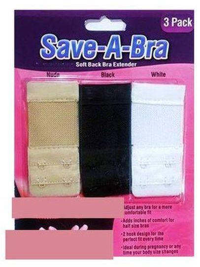 'Save A Bra' Soft Back Bra Extender -3ps