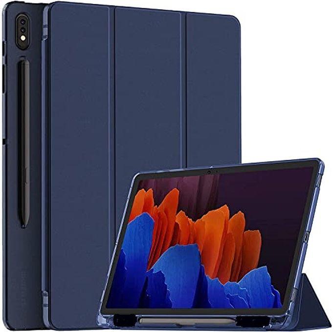 Case For Samsung Galaxy Tab S8 Plus 2022 12.4 Inch Slim Smart Cover With Pencil Holder For Blue