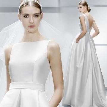 White Wedding Dress Lace up Princess Bridal Gown white s