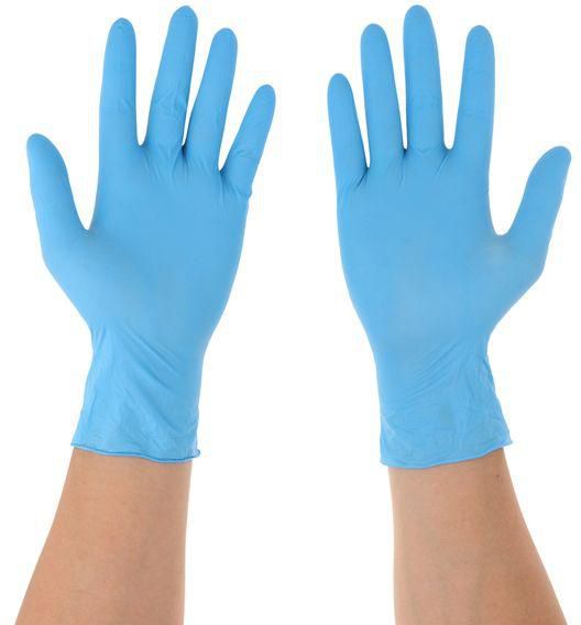 Large Nitrile Disposable Free Powder Gloves - 100Pcs