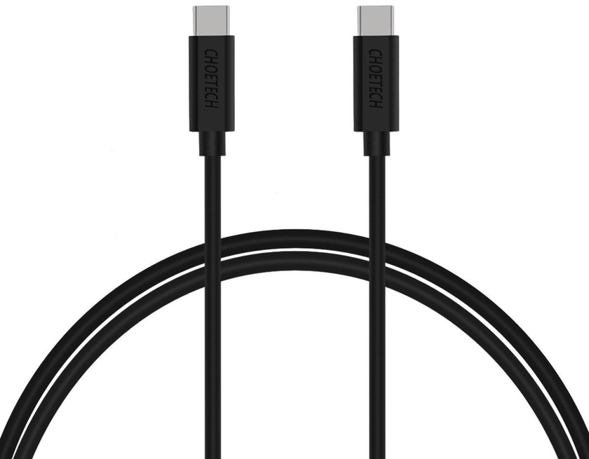 Choetech Type C to Type C Data &amp; Fast Charge Cable for Samsung Huawei 3A (Black)