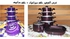 Lines Ceramic Cookware Set - 9 Pcs.- Purple + Granite Cookware Set - 11 Pcs - Dark Red
