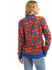 Kady Long Sleeves Floral Zipper Casual Jacket - Multicolour