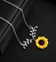 Sunflower Pendant Necklace - Silver