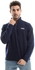 Dockland Inner Fleece Upper Zipper Winter Sweater - Navy Blue