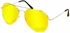 NPI NV-1000 Yellow Polycarbonate Night View Aviator Style Glare Reduction Glasses