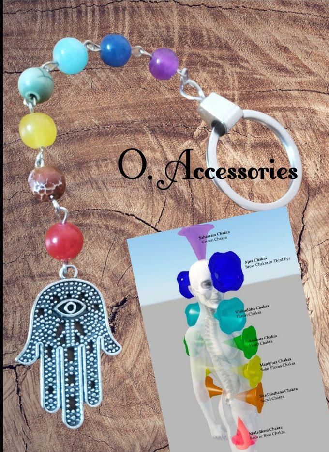 O Accessories Keychain _medal Silver Metal _7shakra _hand