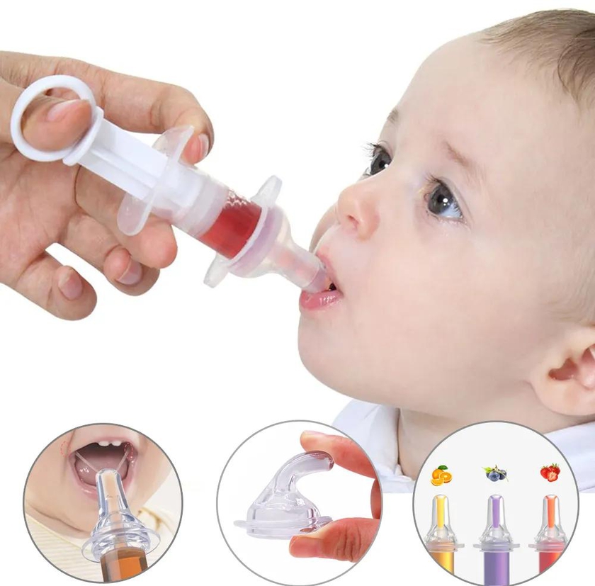 Baby Smart Medicine Dispenser Needle Anti-choking Feeder Squeeze Dropper Dispenser Pacifier Kids