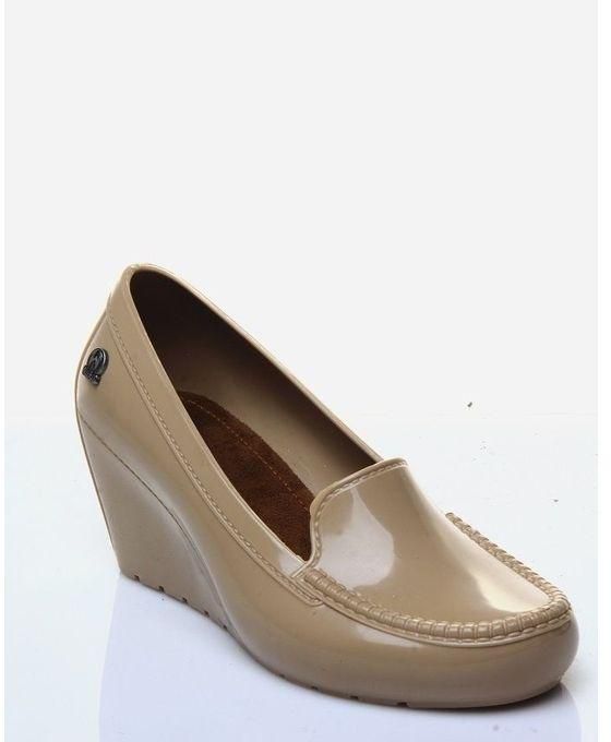 Lupo Slip On Wedged Shoes - Beige